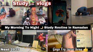 12 Pm - 6 Am Daily Study  Routine As Neet aspirants 2025 || PRODUCTIVE Study #neet #study #kota