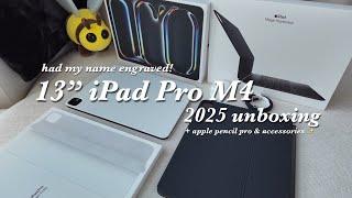 my engraved iPad Pro M4 (13”) 2TB 2025 Unboxing | Magic Keyboard, Smart Folio & Apple Pencil Pro