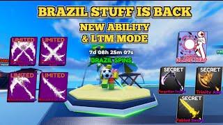 (BRAZIL ITEMS ARE BACK) EVERYTHING IN NEW BLADE BALL UPDATE