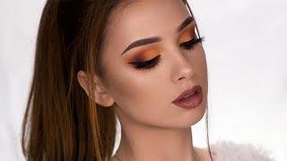 FALL Inspired Makeup Tutorial | Matte Brown & Orange Smokey Eye