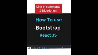 Bootstrap in react js #shorts #bootstrap