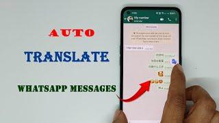 How to  WhatsApp messages to automatically translate on Android