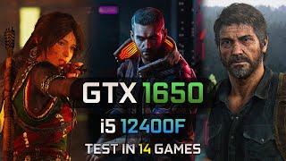 GTX 1650 + i5 12400F | Test In 14 Games 1080p FSR ON VS OFF 2024