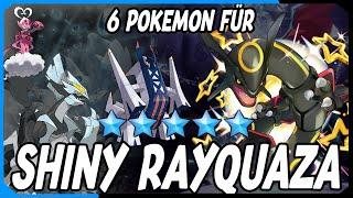 6 Pokemon gegen Shiny Rayquaza [Raid Event] Solo & Team + Supporter | Vorbereitung | KaPu