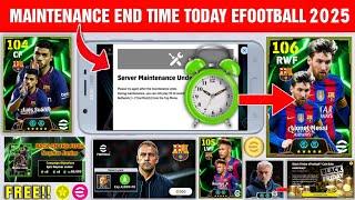 Maintenance End Time In eFootball 2025 | Pes Server Maintenance | Today Maintenance end time