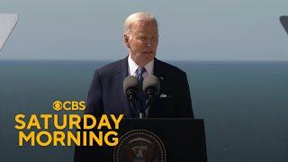 President Biden in Paris after visit to Normandy