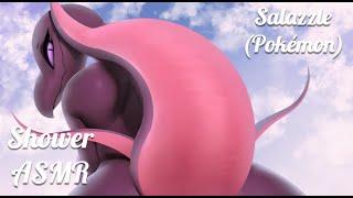 Furry ASMR | A Shower with Salazzle~ (ambient shower/bath visuals + sounds)