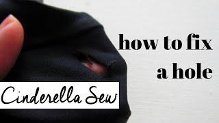 Fix a hole in leggings - Sew shut a rip in tights - Easy hand sewing to fix holes and tears