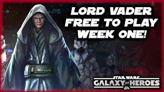 1 Week, Free to Play, Lord Vader Farming Update!!  Star Wars Galaxy of Heroes