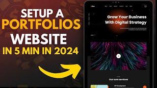 Create a Portfolio website for | photographer |  creative agency | freelancer in 5 minute