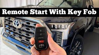 How To Remote Start 2022 - 2023 Toyota Tundra Using Factory Remote Key Fob