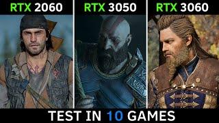 RTX 2060 vs RTX 3050 vs RTX 3060 | Test in 10 New Games | in 2022
