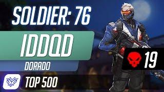 [Top 500] IDDQD's No-Death Soldier: 76 Game on Dorado | Competitive Overwatch