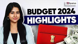 Budget 2024 Highlights | Key Announcements (Income Tax, Capital Gains Tax, F&O) in the Union Budget