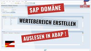 Domäne mit Wertebereich erstellen - Werte mit ABAP auslesen [deutsch]