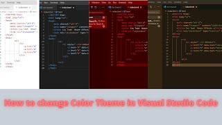 How to change Color Theme in Visual Studio Code