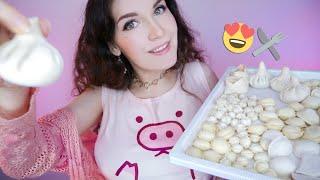 АСМР  Итинг Пельмени, Хинкали  ASMR eating Pelmeni, Dumplings, Khinkali