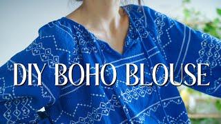 DIY long sleeve boho blouse