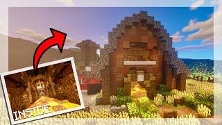 Minecraft Ultimate Barn Tutorial [How To Build Medieval Barn/Stables]