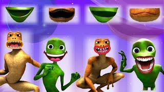 Wrong Mouths DAME TU COSITA and PATILA CHALLENGE Alien Green Chombo Dance Wrong Heads Yeşil Uzaylı