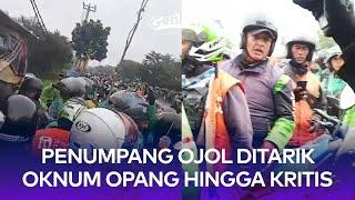 Penumpang Ojol Jatuh Ditarik Oknum Opang di Bandung hingga Kritis, Pangkalan Digeruduk Massa