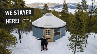 We stayed at an off-grid backcountry YURT in Colorado (in the WINTER)!