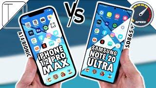 iPhone 12 Pro Max vs Samsung Galaxy Note 20 Ultra Speed Test