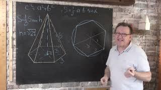 Стереометрия на ЕГЭ  Найти объём пирамиды, основанием которой является правильный шестиугольник