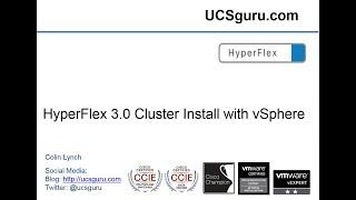 Cisco HyperFlex 3 0 vSphere Cluster Install
