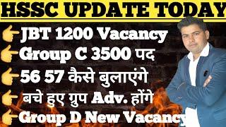 Hssc Jbt 1200 Post Advertisement!! HSSC 56 57 Big Update!! Group D New Vacancy