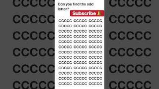 Can you find the odd letter? #viralvideo #puzzle #oddoneout #shorts