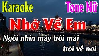 Nhớ Về Em  Karaoke Tone Nữ Karaoke Lâm Organ - Beat Mới