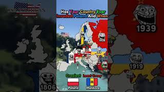 Has your country ever invaded Poland and when #europe #mapping #poland #shorts