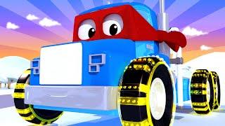 The winch truck - Carl the Super Truck - Car City ! Cars and Trucks Cartoon for kids