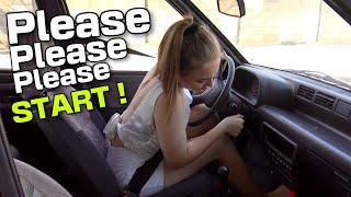 Emotional hard Car Cranking Girl | Cargirls | Pedal Pumping