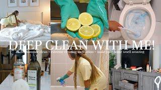 DEEP CLEAN MY HOUSE WITH ME| extreme cleaning motivation + all day summer clean & best cleaning tips