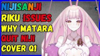 why Matara quit Nijisanji, Riku rewrites things, Cover Q1 results