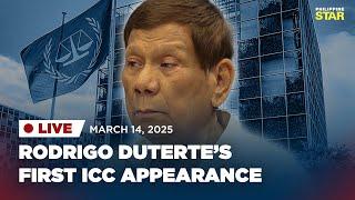 LIVESTREAM: Former president Rodrigo Duterte’s first ICC appearance