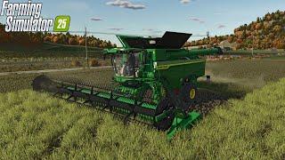 LIVE: FIRST LONG GRAIN RICE HARVEST!! | Farming Simulator 25 Riverbend Springs Episode 7