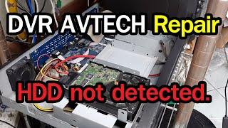 AVTECH DVR Repair, HDD not detected.