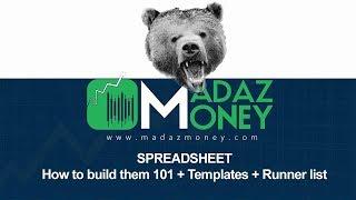 SPREADSHEETS | How to build them, template + Runner list