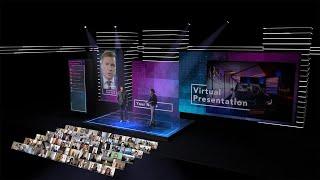 virtual event studio with live audience response and interaction