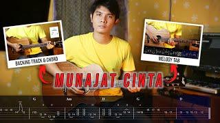 Munajat Cinta - The Rock | Tutorial & Tab Gitar Melodi + Backing track