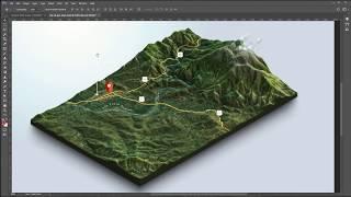 From Google Maps and heightmaps to 3D Terrain - 3D Map Generator Terrain - Photoshop