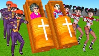 Scary Teacher 3D NickJoker vs Tani Harley Quinn Troll Haircuts Miss T and Neighbor with Coffin Dance