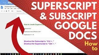 Google Docs Superscript and Subscript - How to