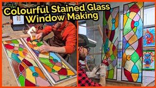 Colourful Contemporary Traditional Stained Glass Window Making