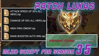 MLBB Patch Lukas Rankbooster Script Files ( Attack Speed + Damage Up + High Ping Enemy + Autowin )