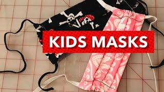 Awesomely Easy... KIDS FACE MASK!!! 2 sizes w/ FILTER POCKET & ADJUSTABLE STRAPS! Anyone can make!!!