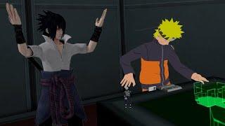 Sasuke teaches Naruto how to play among us